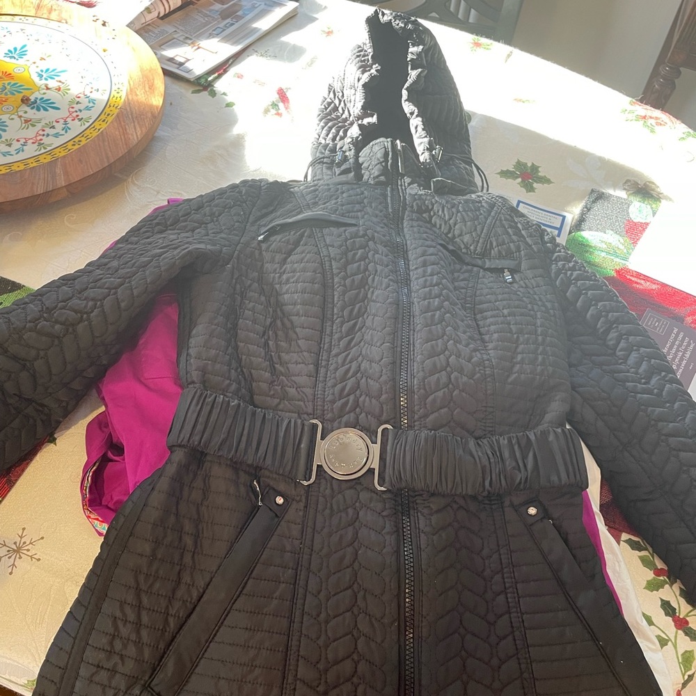 Xs laundry by shelli segal quilted coat with belt